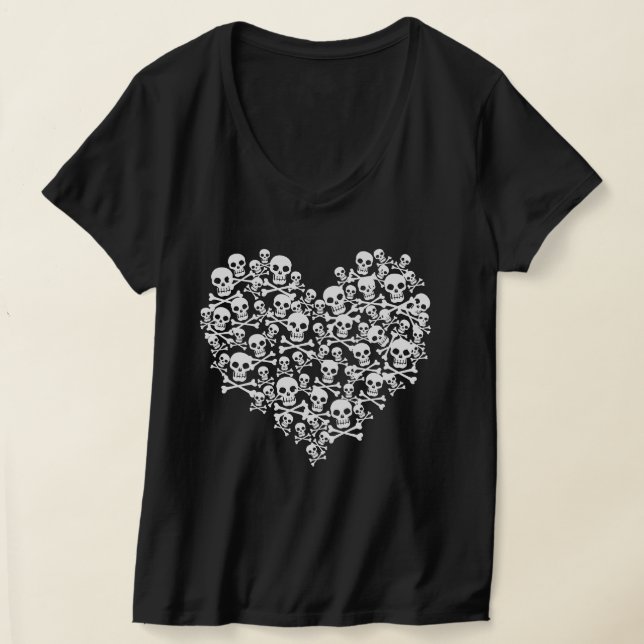 Schädelherz T-Shirt (Ablage )