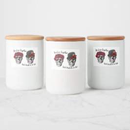 Schädelhochzeit - bis zum Tod machen wir Teil-Bier Lebensmitteletikett