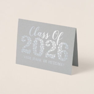 Schädelklasse 2026 Grad Silberfolie Folienkarte