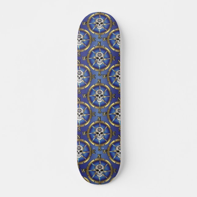 Schädelkompass Skateboard (Vorne)
