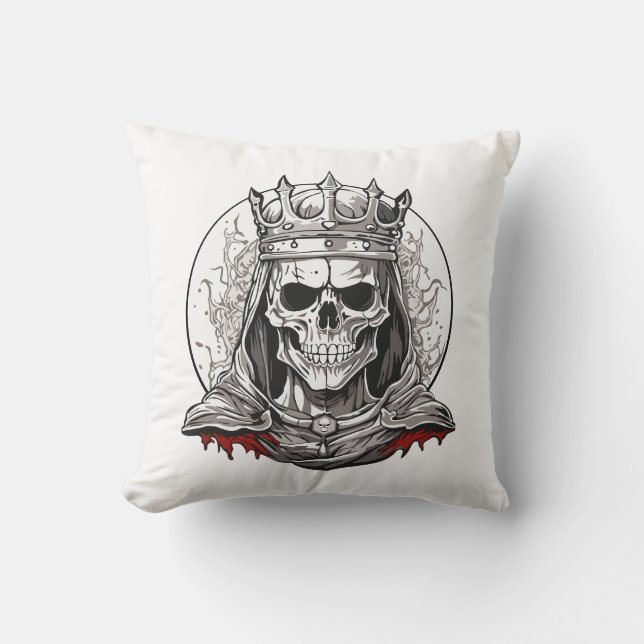 SCHÄDELKÖNIGIN KISSEN (Vorderseite)