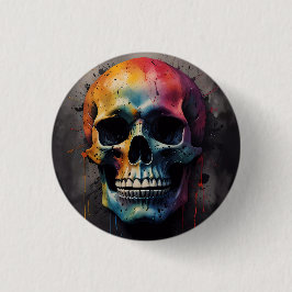 Schädelkopf Button