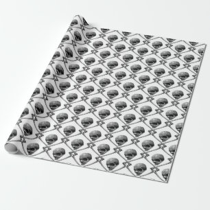 Schädelkranmuster Geschenkpapier