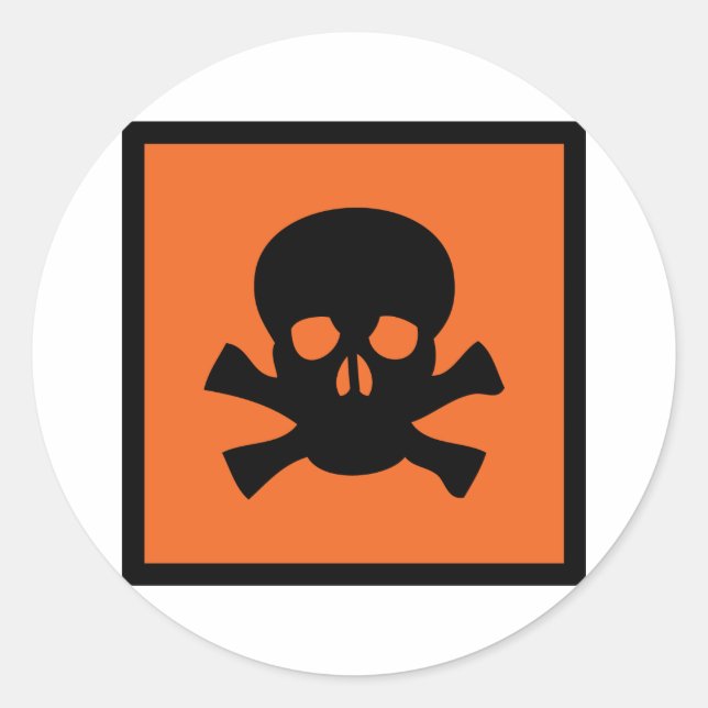 Schädelmarke Runder Aufkleber (Vorderseite)