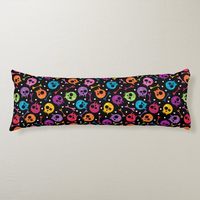 Schädelmuster 2 seitenschläferkissen (Vorderseite)