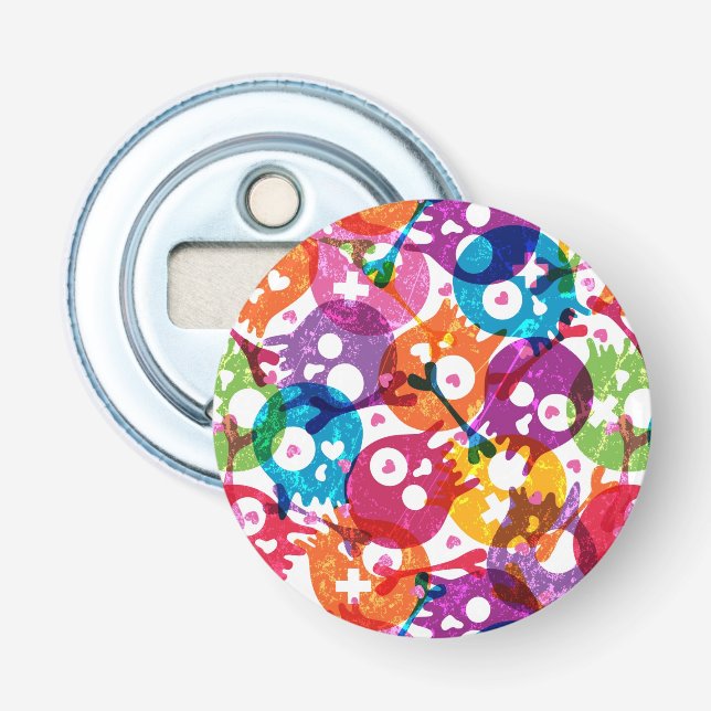 Schädelmuster 3 flaschenöffner (Vorderseite)