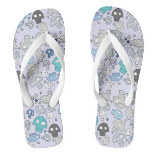 Schädelmuster Flip Flops