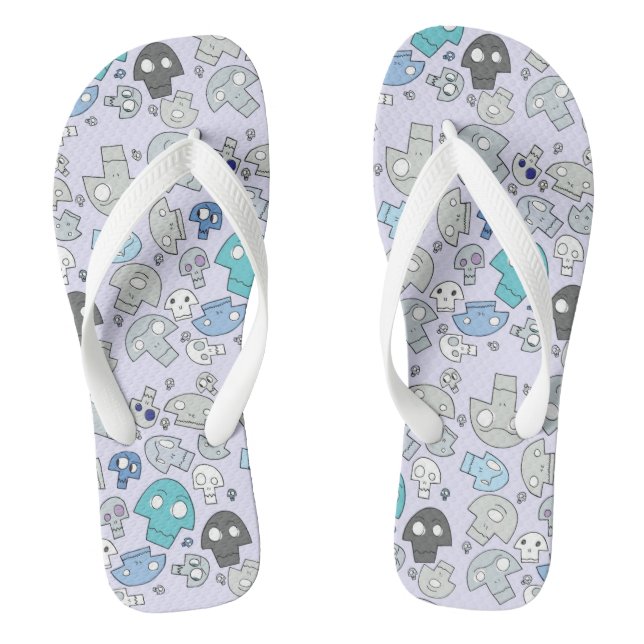 Schädelmuster Flip Flops (Fußbett)