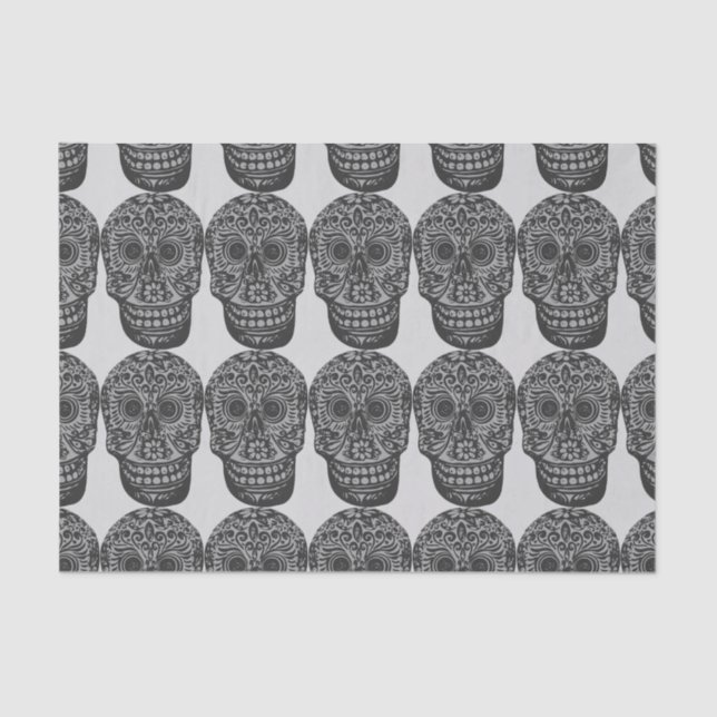 Schädelpapier Seidenpapier (Vorderseite)