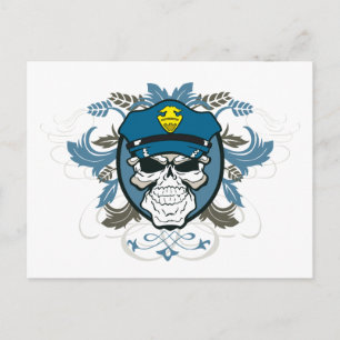Schädelpolizist Postkarte