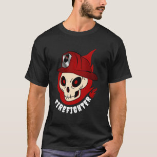 Schädelrauch freiwilliger Feuerwehrmann Feuerwehrm T-Shirt