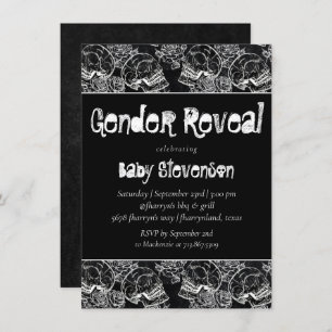 SchädelRose Spitzenkandidaten der Funky Chalkboa Einladung