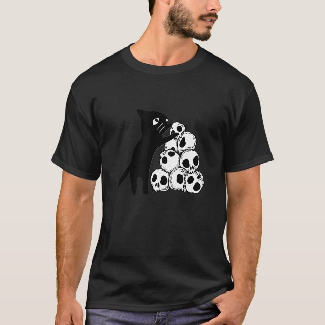 Schädelsammlungskatze T-Shirt (Vorderseite)