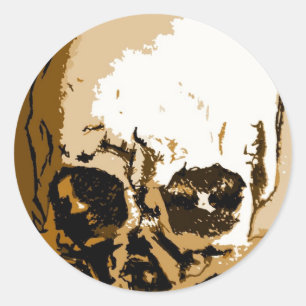 Schädelschädel Runder Aufkleber