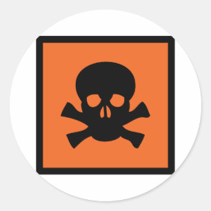 Schädelschild Runder Aufkleber