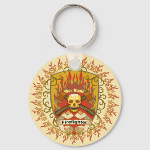 Schädelschildfeuer Schlüsselanhänger