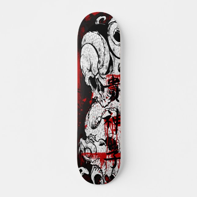 Schädelschlange Skateboard (Vorne)