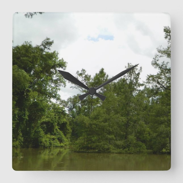 Schädeluhr Quadratische Wanduhr (Vorderseite)