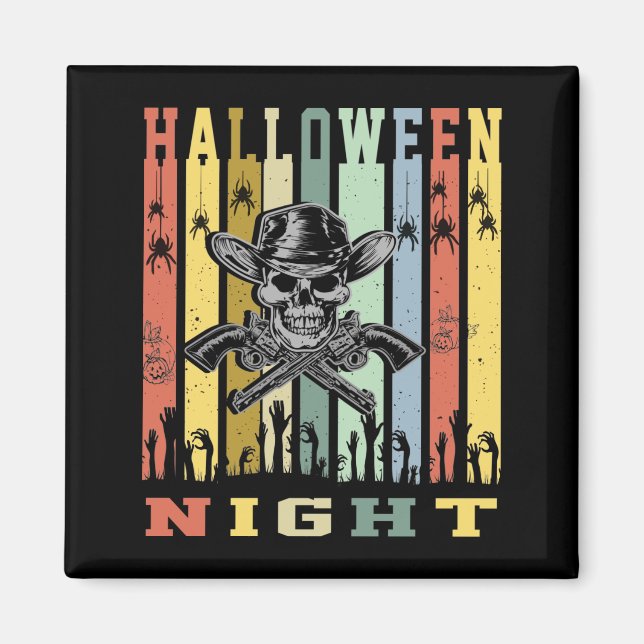 Schädelwaffe, Halloween-Nacht Magnet (Vorne)