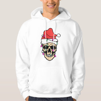 Schädelweihnachtsbeleuchtung Hoodie
