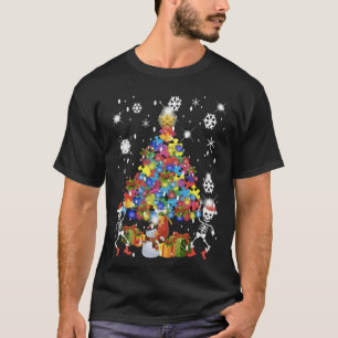 Schädelweihnachtsgeschenk für Autismus T-Shirt