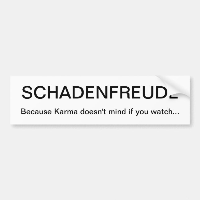SCHADENFREUDE AUTOAUFKLEBER (Vorne)