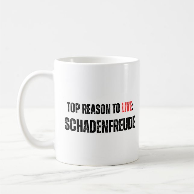 Schadenfreude Kaffeetasse (Links)