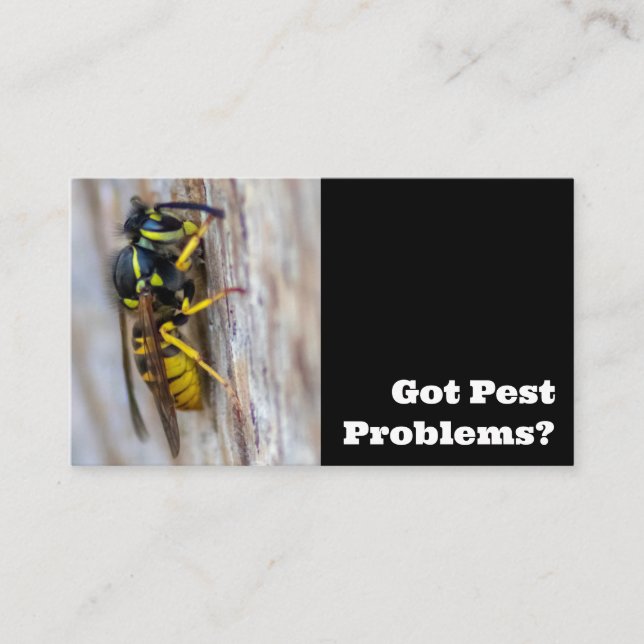 Schädlingsbekämpfer für Hornets Wespe Kontrolle Visitenkarte (Vorderseite)