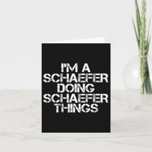 Schaefer Funny Familienname Tree Birthday Reunio Karte