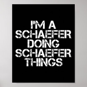 Schaefer Funny Familienname Tree Birthday Reunio Poster