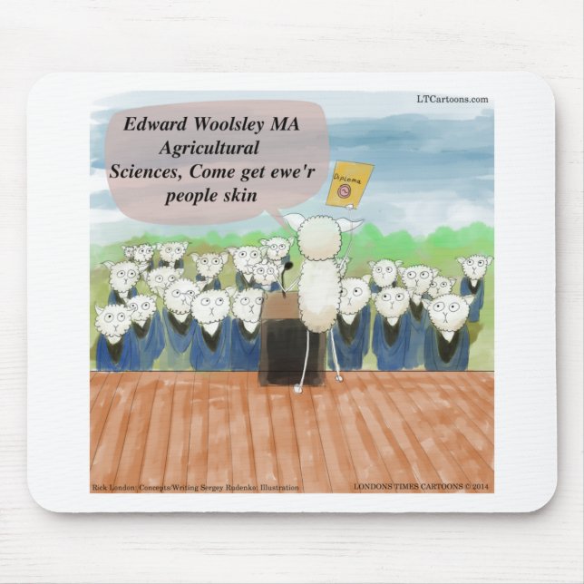 Schaf-Abschluss-Tag Lustig Mousepad (Vorne)