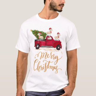 Schaf-Autofahren Weihnachtsbaumtrappe T-Shirt