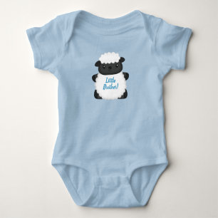 Schaf Baby Shower Blau Strampler
