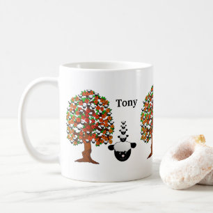 Schaf Baum Weiße Tasse