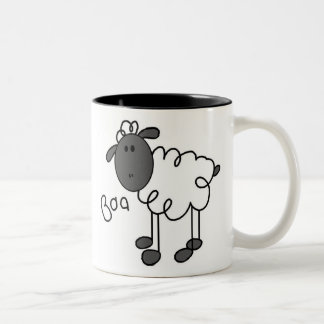 Schaf-Blöken-Tasse Zweifarbige Tasse