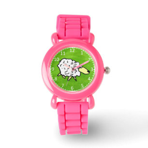 Schaf-Cartoon auf einer Kinderuhr Armbanduhr