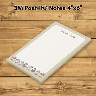 Schaf Cartoon Beige Post-it Klebezettel