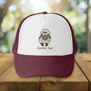 Schaf Cartoon Beige Truckerkappe