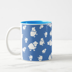 Schaf-Cartoon Zweifarbige Tasse