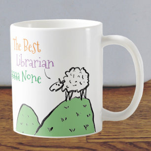 Schaf-Design für eine Bibliothekar-Kaffeetasse Kaffeetasse