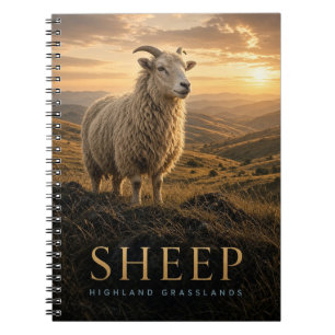 Schaf Hochland Grasland Wildtiere TIER Notizblock