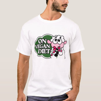 Schaf isst Blume „Auf veganer Ernährung“ Lustiges T-Shirt