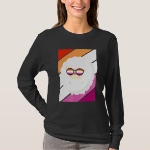 Schaf mit Stolz Lesbenflagge Lgbtq Stolz Verbündet T-Shirt