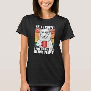 Schaf nach Kaffee fühle ich mich gut darin, Leute  T-Shirt