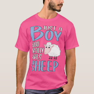 Schaf nur ein Junge, der Schaf wirklich Lieben hat T-Shirt