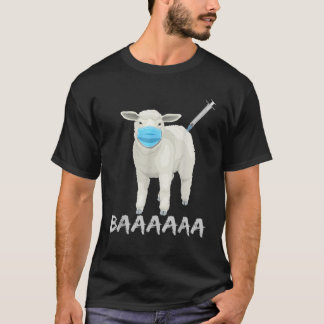 Schaf- oder Schaf-Impfstoff und -Maske T-Shirt