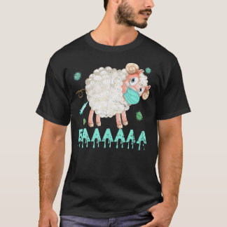 Schaf- oder Schaf-Impfstoffmaske T-Shirt