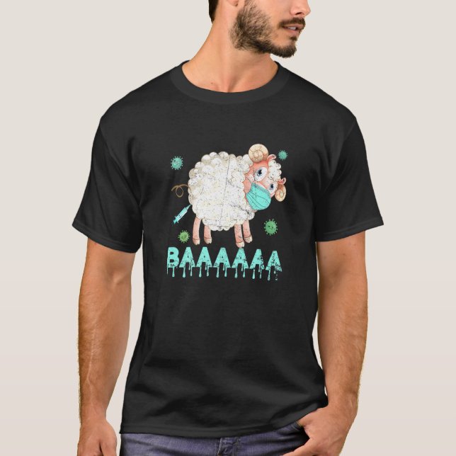 Schaf- oder Schaf-Impfstoffmaske T-Shirt (Vorderseite)