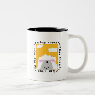 Schaf sagt Blöken-T-Shirts und Geschenke Zweifarbige Tasse
