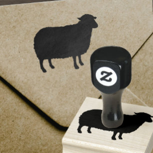 Schaf-Silhouette Gummistempel